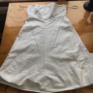 Strapless white dress